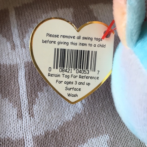 Rare ty Peace Bear beanie baby perfect construction with tag errors - Picture 11 of 15